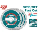 DISCO DIAMANTADO SEGMENTADO MULTIROPOSITO 9" TAC2112303 TOTAL TOOLS