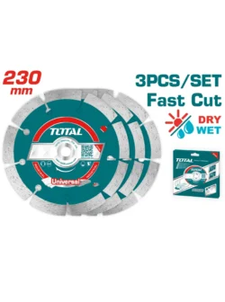 DISCO DIAMANTADO SEGMENTADO MULTIROPOSITO 9" TAC2112303 TOTAL TOOLS