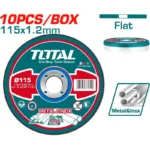 SET 10 DISCOS DE CORTE ABRASIVOS 4.1/2" X 1.2mm TAC2211155 TOTAL