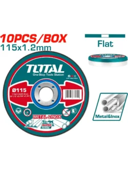 SET 10 DISCOS DE CORTE ABRASIVOS 4.1/2" X 1.2mm TAC2211155 TOTAL
