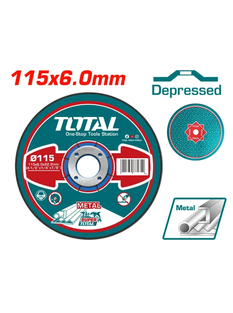 DISCO ABRASIVO DE DESBASTE DE 4.1/2 X 1/4" TAC2231151 TOTAL