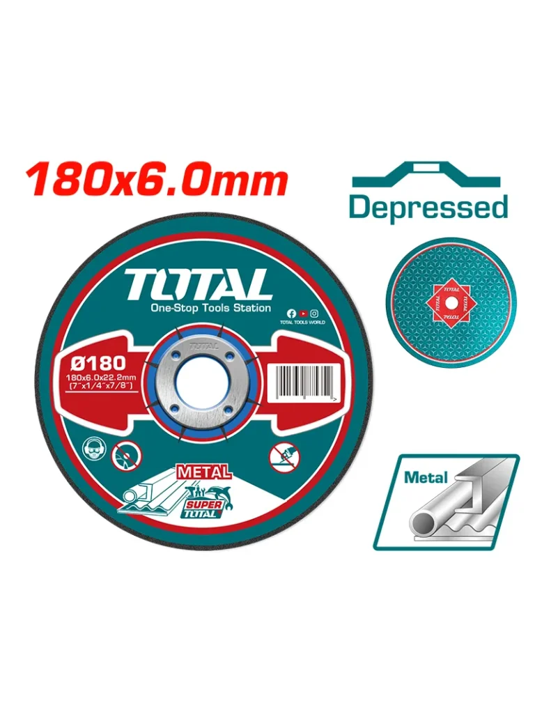 DISCO ABRASIVO DESBASTE 7" X 1/4" TAC2231801 TOTAL TOOLS