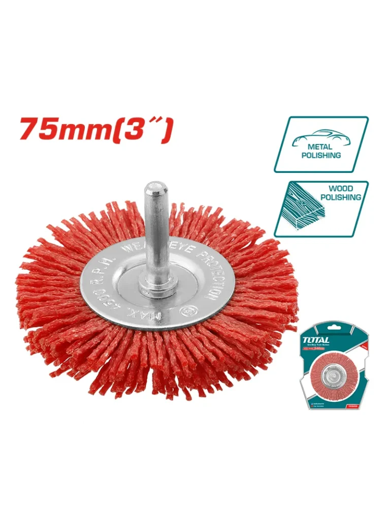 GRATA NYLON CIRCULAR DE 3" 1/4" PARA TALADRO TAC34035 TOTAL
