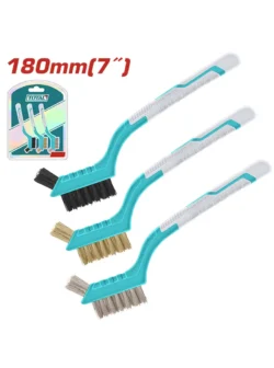 JUEGO DE 3 CEPILLOS PARA LIMPIEZA TCSPAR111 TOTAL TOOLS