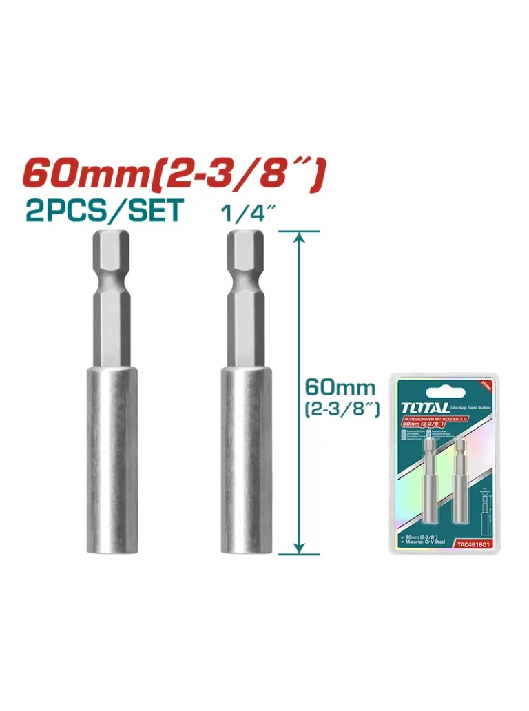 Porta puntas magnéticas de 1/4" X 2.3/8" TAC461601 Total Tools