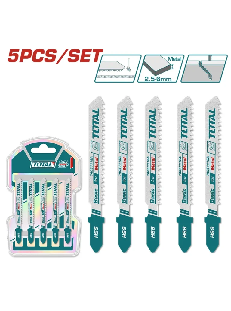 JUEGO DE 5 SIERRAS PARA CALADORA TAC51118A TOTAL TOOLS
