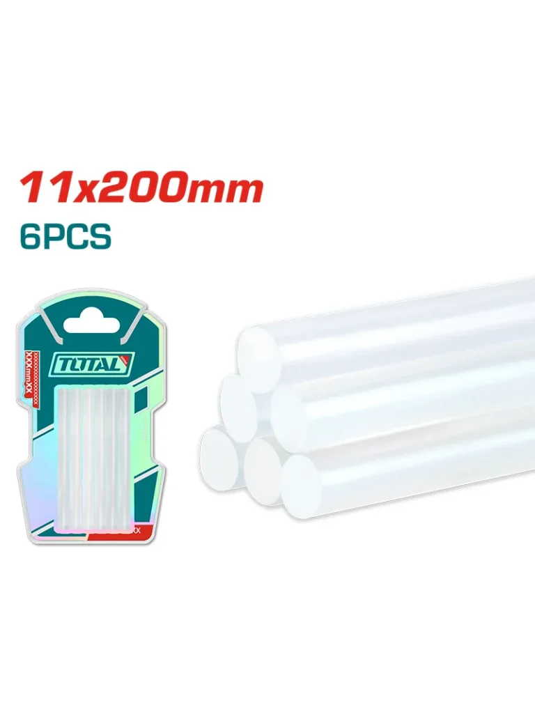 SET 6 SILICONAS EN BARRA DE 20 CM TACGT2061 TOTAL TOOLS