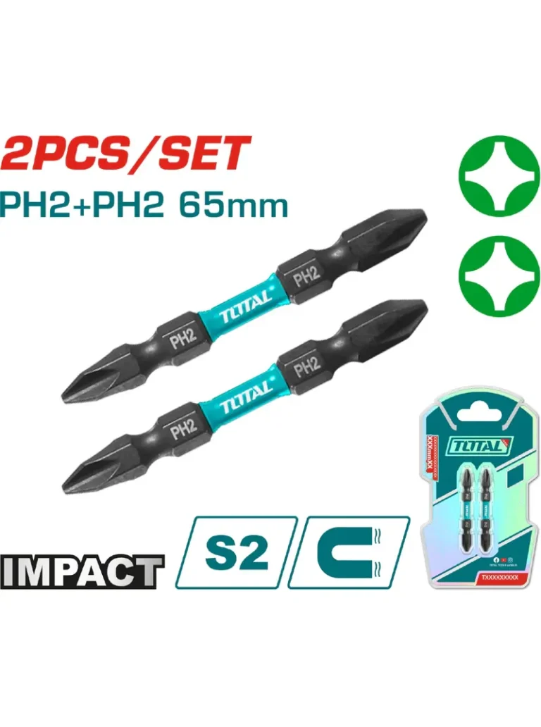 PUNTAS ESTRELLA DOBLE NO. 2 X 2" TACIM72PH265 TOTAL TOOLS