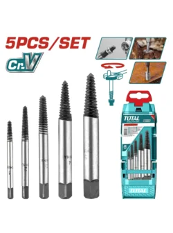 JUEGO DE 5 EXTRACTORES PARA TORNILLOS TACSE0056 TOTAL TOOLS