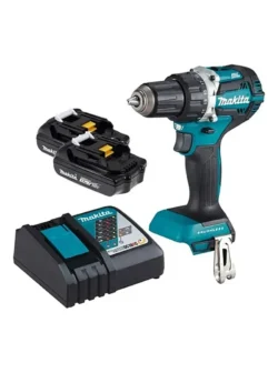 TALADRO DHP487SYX2 PERCUTOR 12 + 2 BATERÍAS + CARGADOR MAKITA