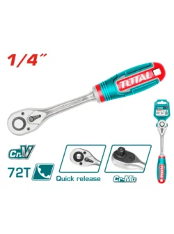 RACHET REVERSIBLE CUADRANTE DE 1/4" THT106146 TOTAL TOOLS