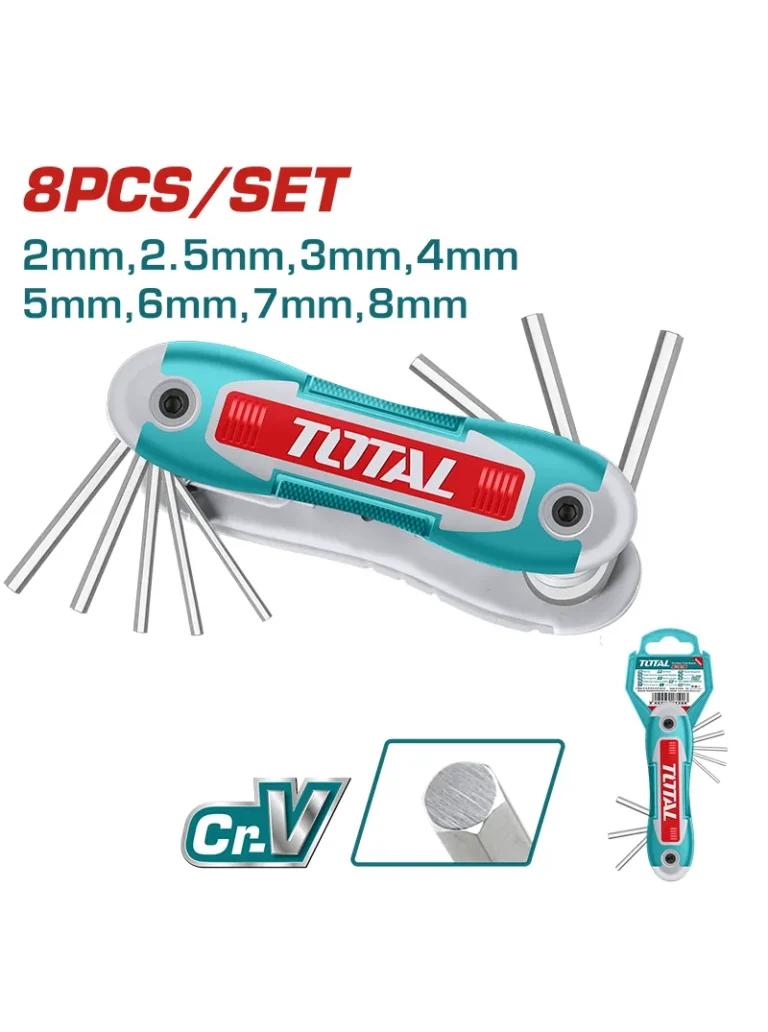 JUEGO DE LLAVES BRISTOL DE 2 A 8mm THT1061826 TOTAL TOOLS