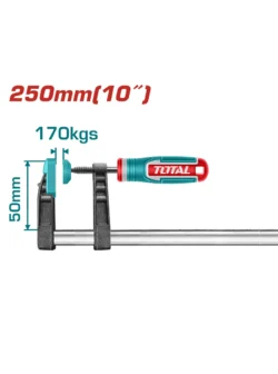 PRENSA RÁPIDA DE 10" X 50mm GRADUABLE THT1320503 TOTAL TOOLS