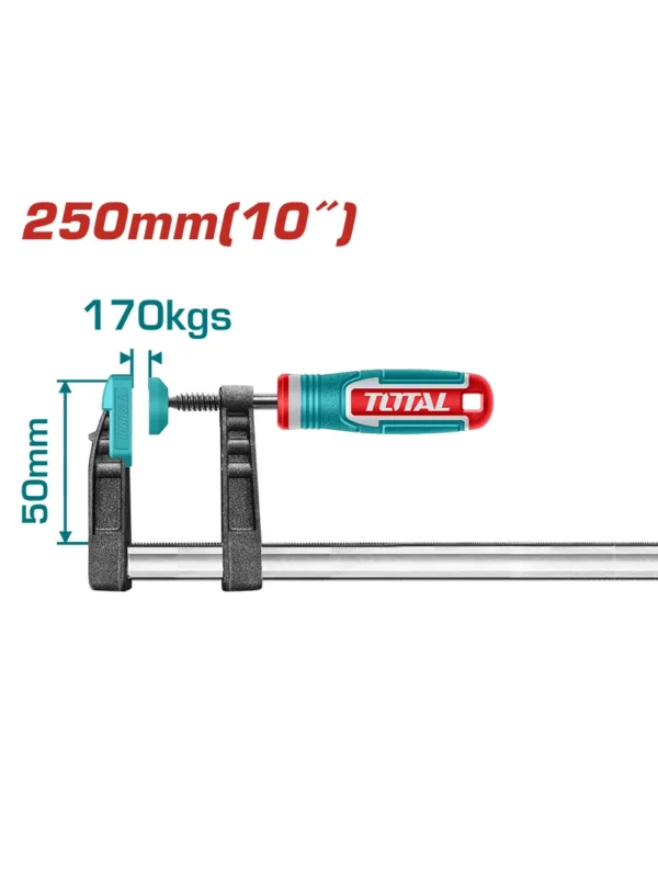 PRENSA RÁPIDA DE 10" X 50mm GRADUABLE THT1320503 TOTAL TOOLS