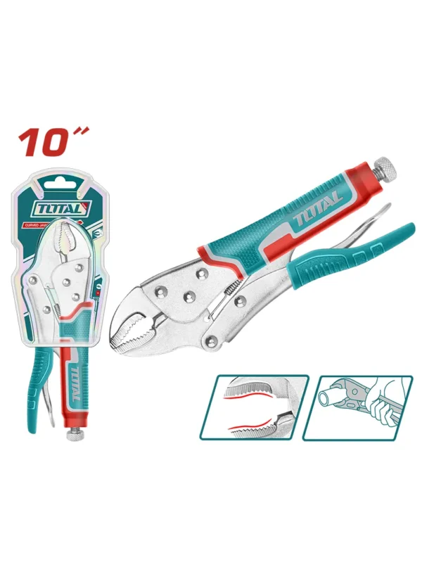 ALICATE HOMBRESOLO CURVO DE 10" THT191003 TOTAL TOOLS