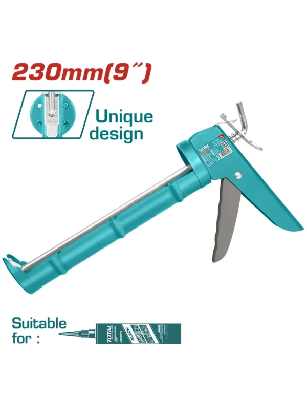 PISTOLA PARA SILICONA DE CALAFATEO THT21809 TOTAL TOOLS