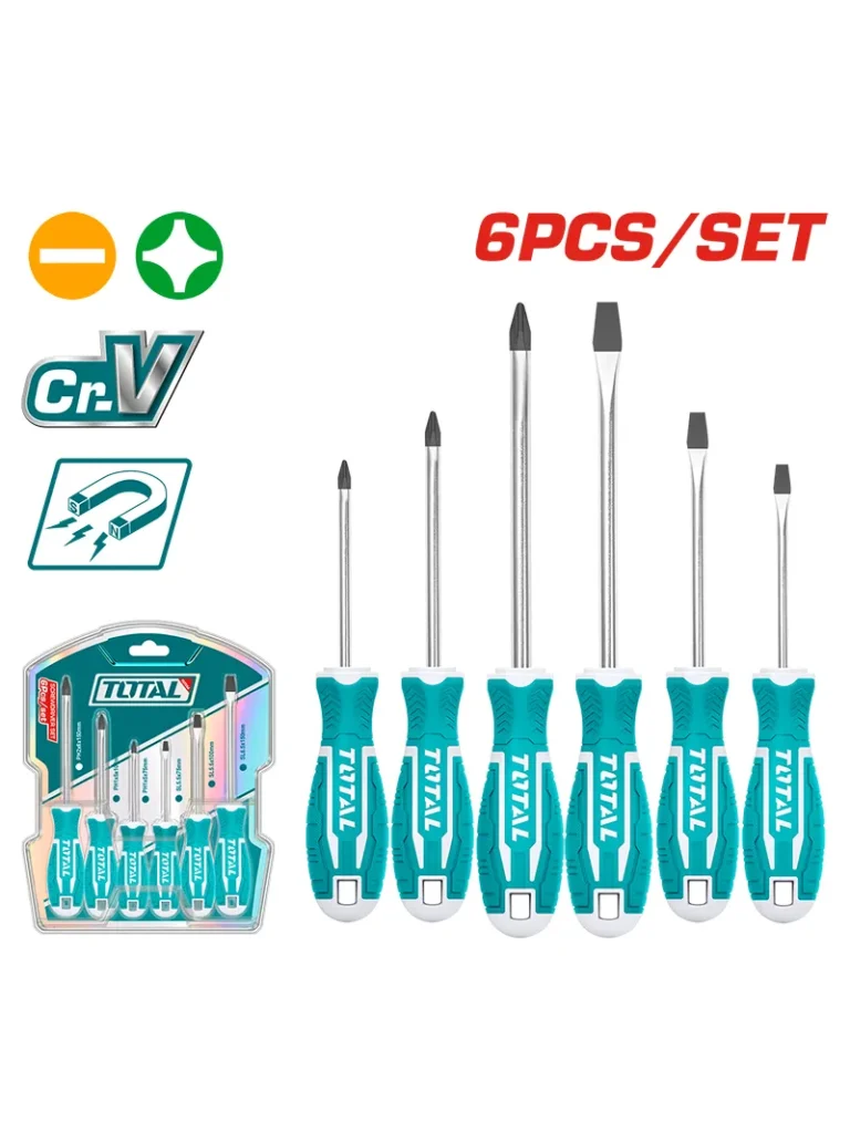 SET 6 DESTORNILLADORES PALA Y ESTRELLA THT250606 TOTAL TOOLS