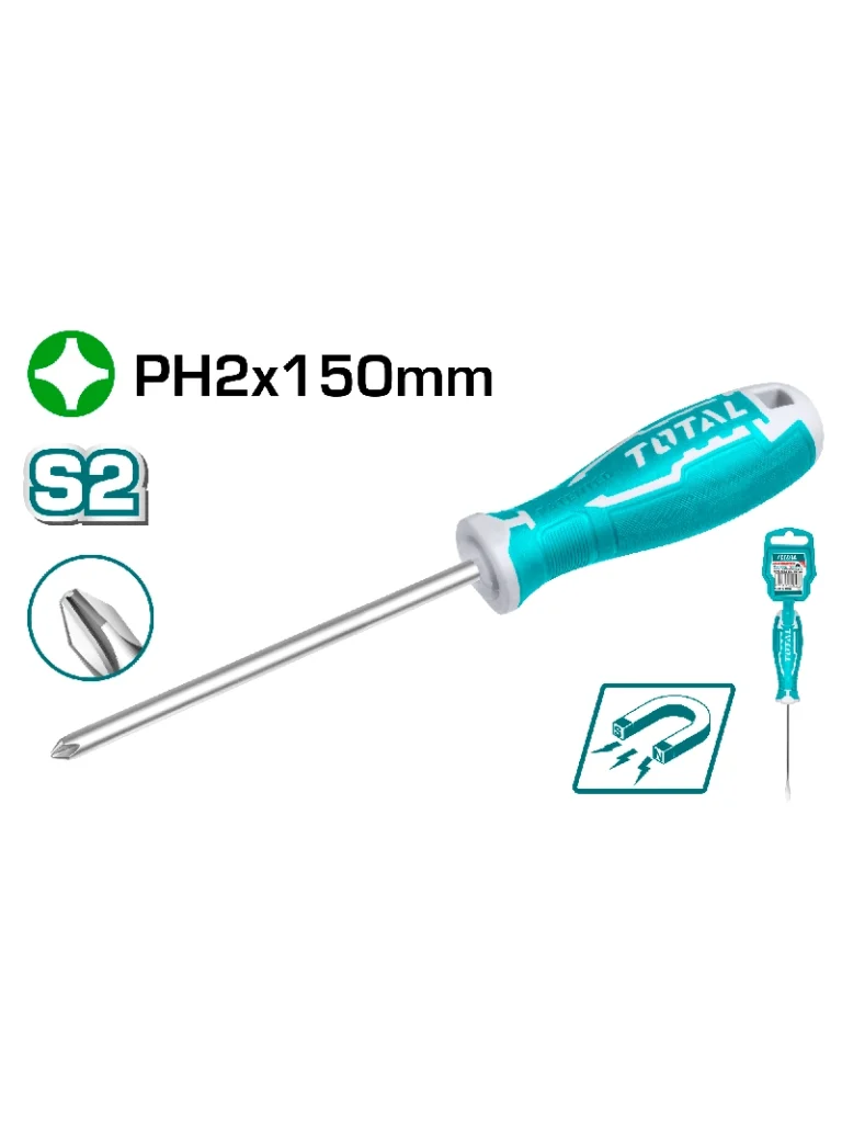 DESTORNILLADOR ESTRELLA 1/4" X 6" THT26PH2150 TOTAL TOOLS