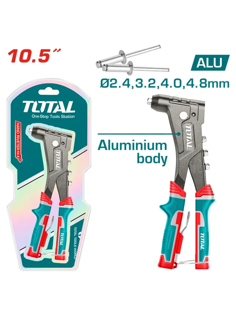 REMACHADORA POP MANUAL 3/32" A 3/16" CUERPO ALUMINIO THT32105 TOTAL TOOLS
