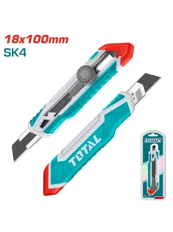 NAVAJA BISTURI RETRACTIL CON SEGURO 18 mm THT511826 TOTAL