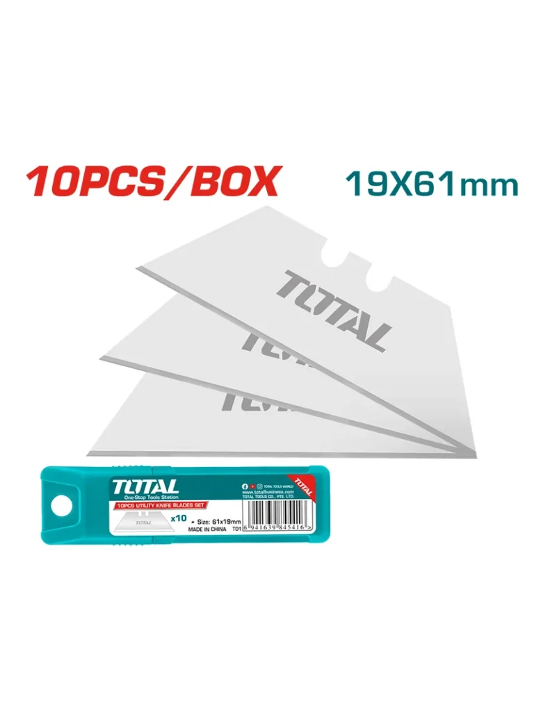 SET CUCHILLAS PARA BISTURÍ 61 x 19mm THT519001 TOTAL TOOLS