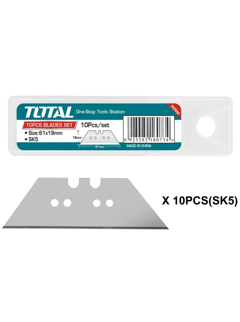 SET DE 10 CUCHILLAS PARA BISTURÍ THT519611 TOTAL TOOLS