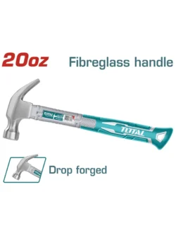 MARTILLO DE UÑA DE 20 OZ MANGO DE FIBRA THT73206 TOTAL TOOLS