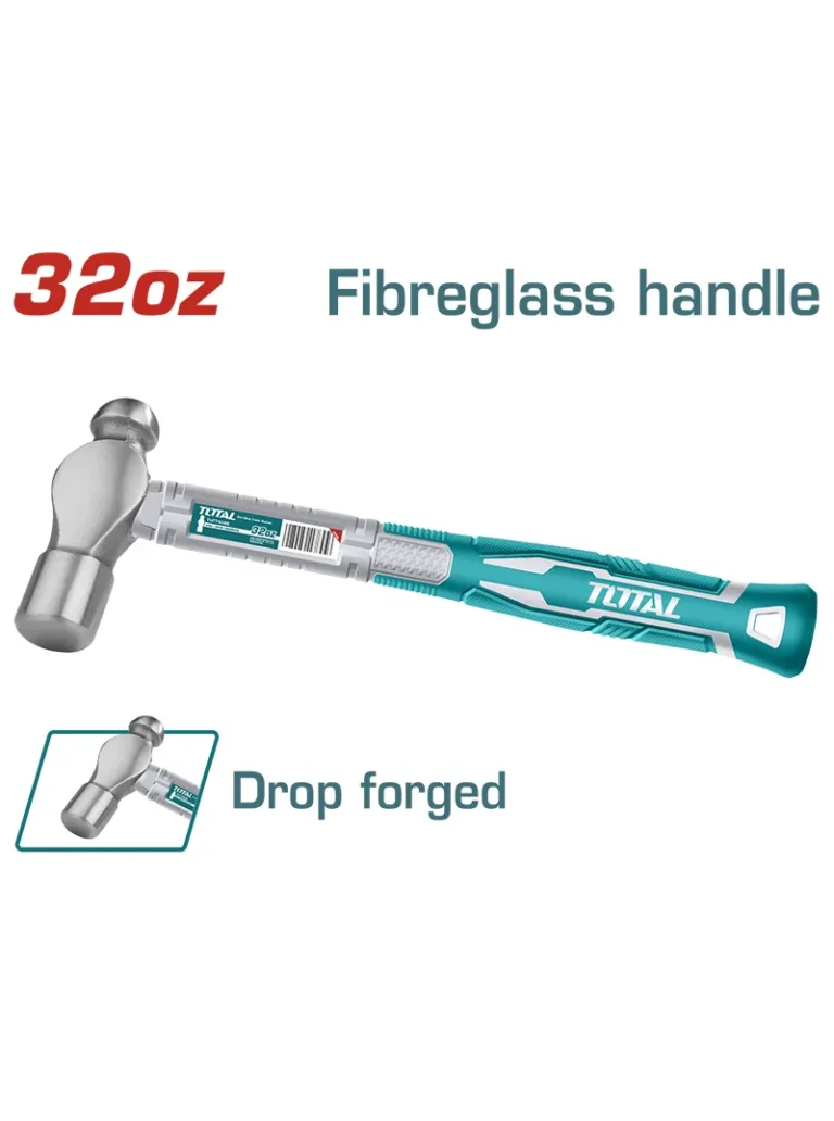 MARTILLO DE BOLA DE 2 LIBRAS MANGO FIBRA THT74326 TOTAL TOOLS