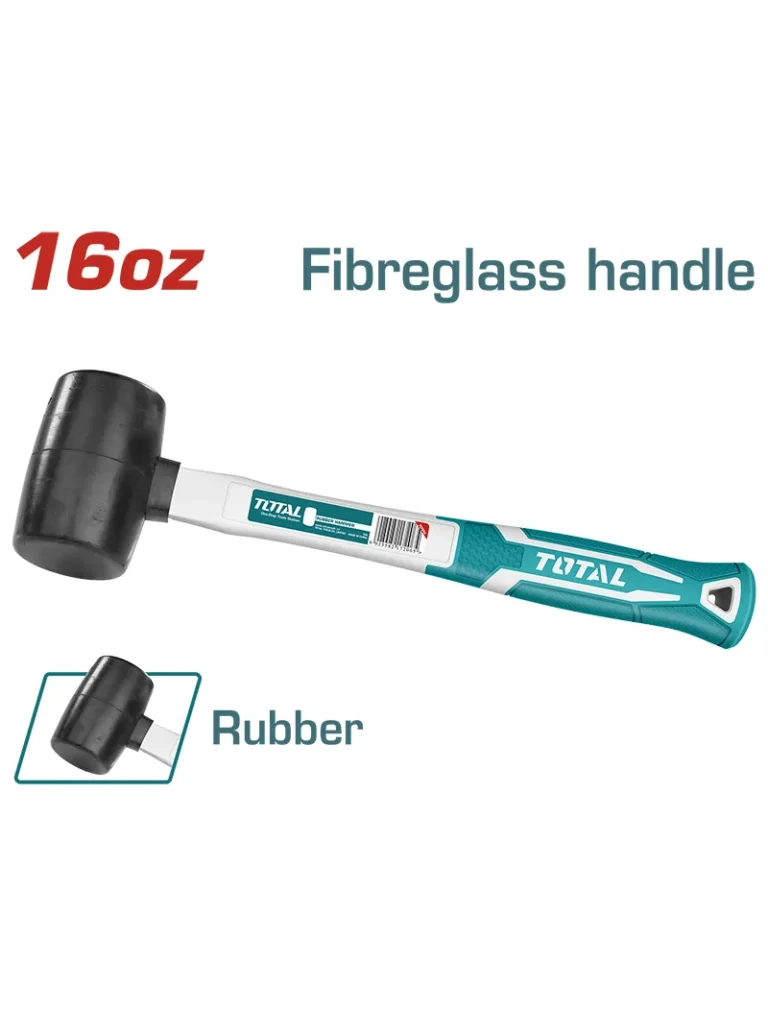 MARTILLO DE CAUCHO DE 16 OZ MANGO DE FIBRA THT761616 TOTAL