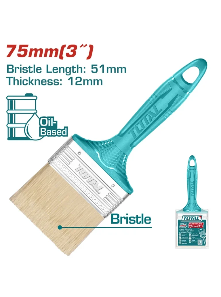 BROCHA DE CERDA DE 3" MANGO PLÁSTICO THT845036 TOTAL