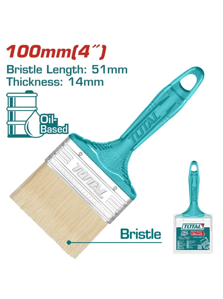 BROCHA DE CERDA DE 4" INDUSTRIAL THT845046 TOTAL TOOLS
