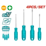 JUEGO 4 DESTORNILLADORES ESTRELLA Y PALA THTDC250401 TOTAL