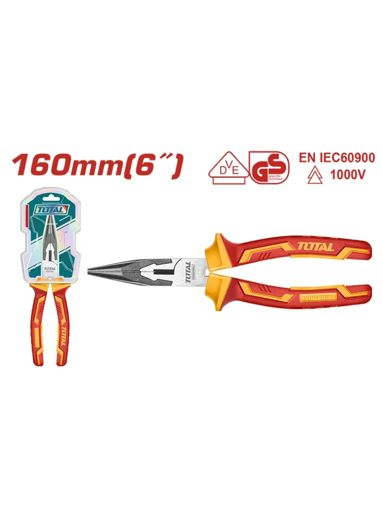 ALICATE AISLADO 1000V PINZA DE PUNTA LARGA THTIP2361 TOTAL TOOLS