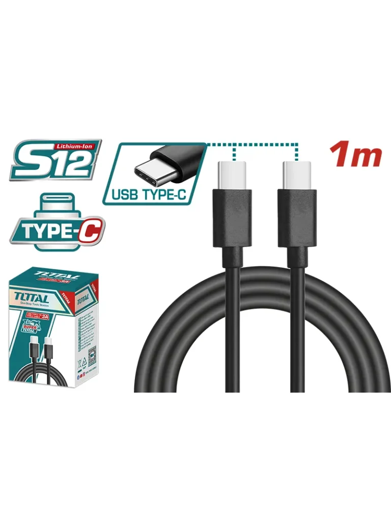 CABLE PARA RECARGAR USB TIPO C TO USB C TIUCC02 TOTAL TOOLS