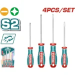 JUEGO DE 4 DESTORNILLADORES TKSDS0426 TOTAL TOOLS