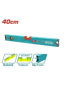 NIVEL ALUMINIO DE 2 GOTAS 16" TMT24036 TOTAL TOOLS