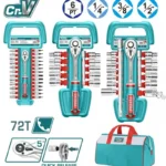 Set de 57 copas de 1/4" 3/8" Y 1/2" + Mochila TOS23092 Total