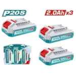 JUEGO DE BATERÍAS RECARGABLES DE 20V 2AH TOSLI240311 TOTAL TOOLS