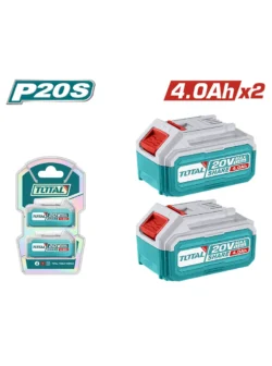 JUEGO DE 2 BATERÍAS RECARGABLES DE LITIO 20V 4AH TOSLI240312 TOTAL TOOLS