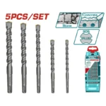 JUEGO DE 5 BROCAS DE TUNGSTENO SDS PLUS UTAC190501 TOTAL TOOLS
