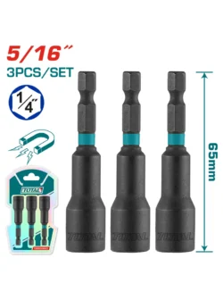 JUEGO COPAS MAGNÉTICAS PARA TORNILLO 5/16" UTAC270831 TOTAL