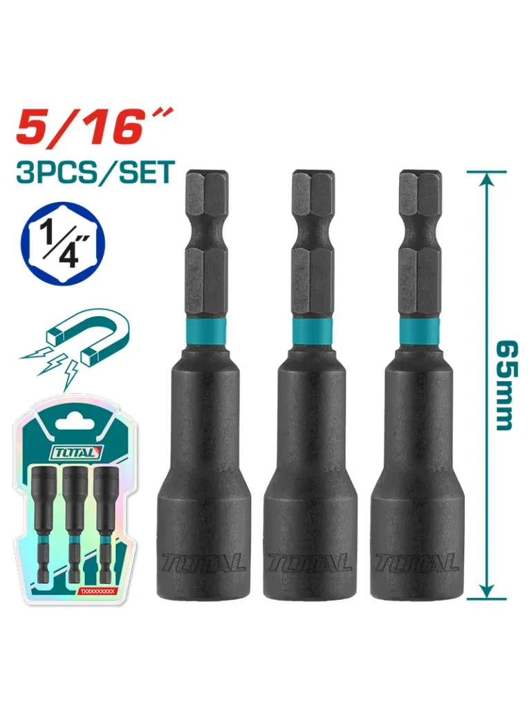 JUEGO COPAS MAGNÉTICAS PARA TORNILLO 5/16" UTAC270831 TOTAL
