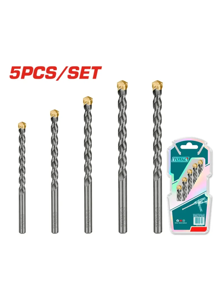 JUEGO 5 BROCAS TUNGSTENO 5/32" A 3/8" UTACSD5055 TOTAL TOOLS