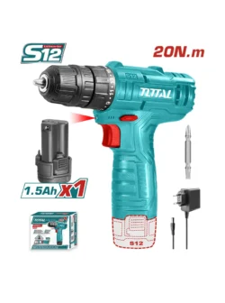 TALADRO INALÁMBRICO DE 12V 3/8" CON 1 PILA UTDLI12415 TOTAL TOOLS