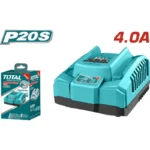 CARGADOR DE BATERÍAS 20V 4AH CARGA RÁPIDA UTFCLI20411 TOTAL TOOLS