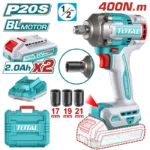 LLAVE DE IMPACTO INALÁMBRICO DE 1/2" 2 PILA CON 3 COPAS TOTAL TOOLS