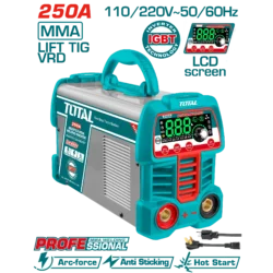 EQUIPO INVERSOR DE SOLDADURA 110/220V 250AH UTW225069 TOTAL TOOLS