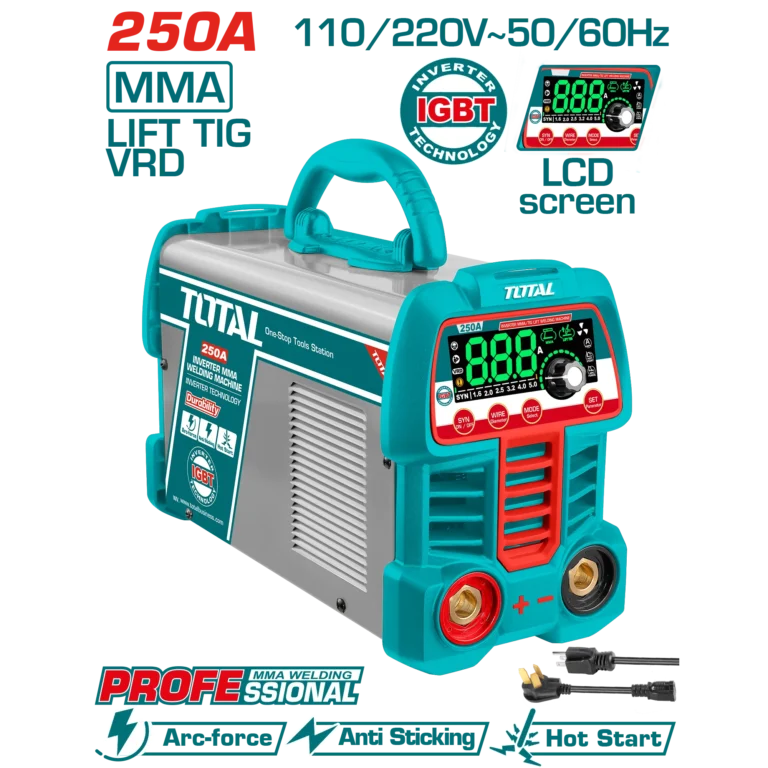 EQUIPO INVERSOR DE SOLDADURA 110/220V 250AH UTW225069 TOTAL TOOLS