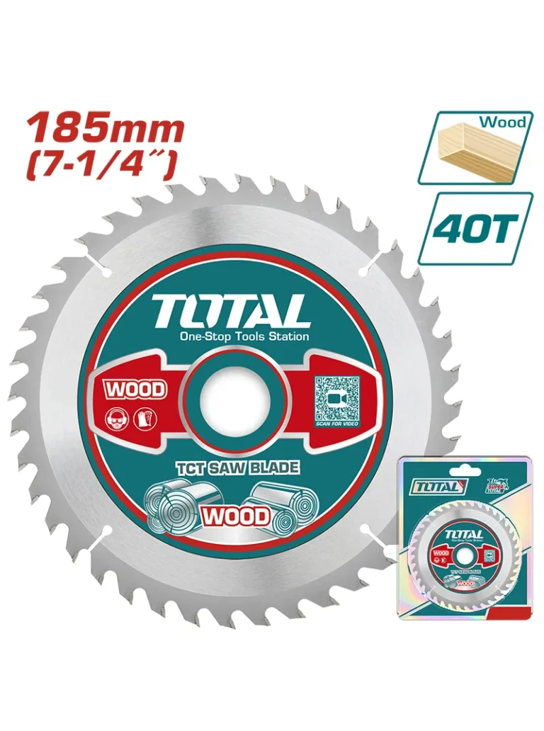 SIERRA CIRCULAR TUNGSTENO 7.1/4" X 40 DIENTES PARA MADERA TAC231415 TOTAL TOOLS