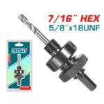 Mandril para sierra copa 7/16" espigo 1/2" TAC4202 Total